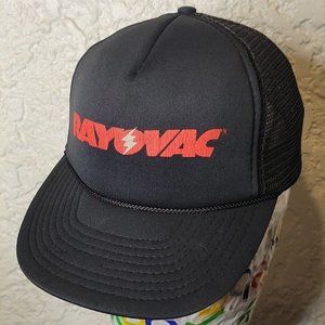 Vintage Rayovac Trucker Hat Mesh Black Snapback No tag